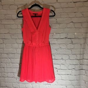 Victoria’s Secret hot pink sheer pleated dress